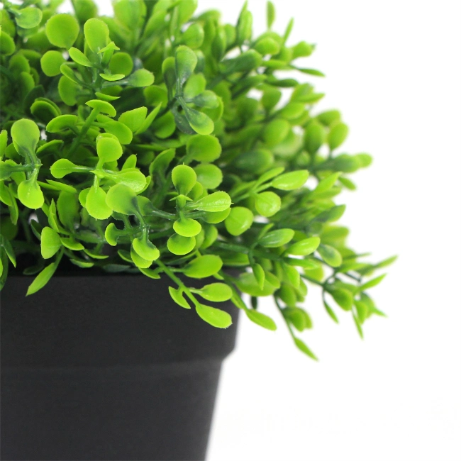 Mini Green Plastic Artificial Plant in Pot Bonsai Cheap Price for Desk Table Decoration