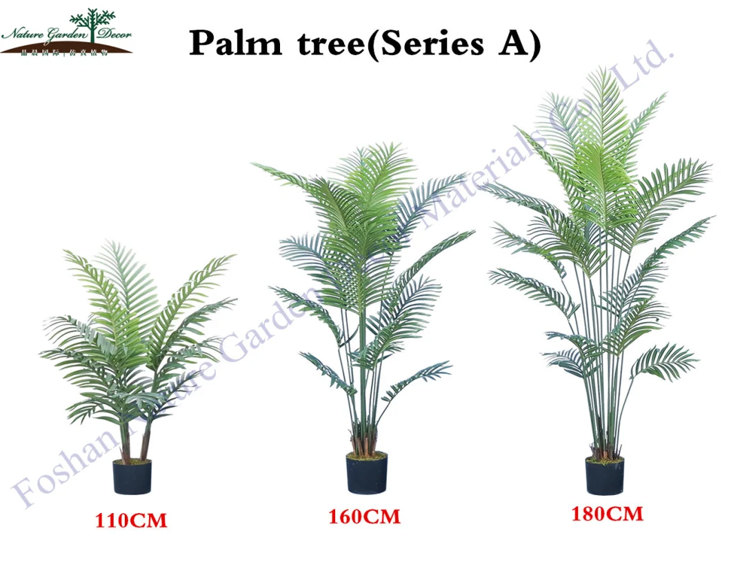 Wholesale Plastic Palm Plants with Pot Green Artificial Tree