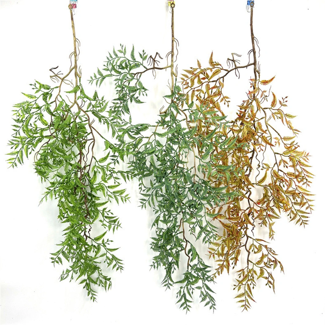 Artificial Fern Foliage Vines Willow Rattan Faux IVY Leaves Wall Hanging Succulent Plant