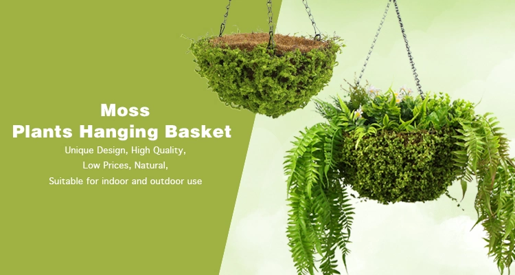 Wholesale Garden Use Green Hanging Baskets Artificial Plants for Sale