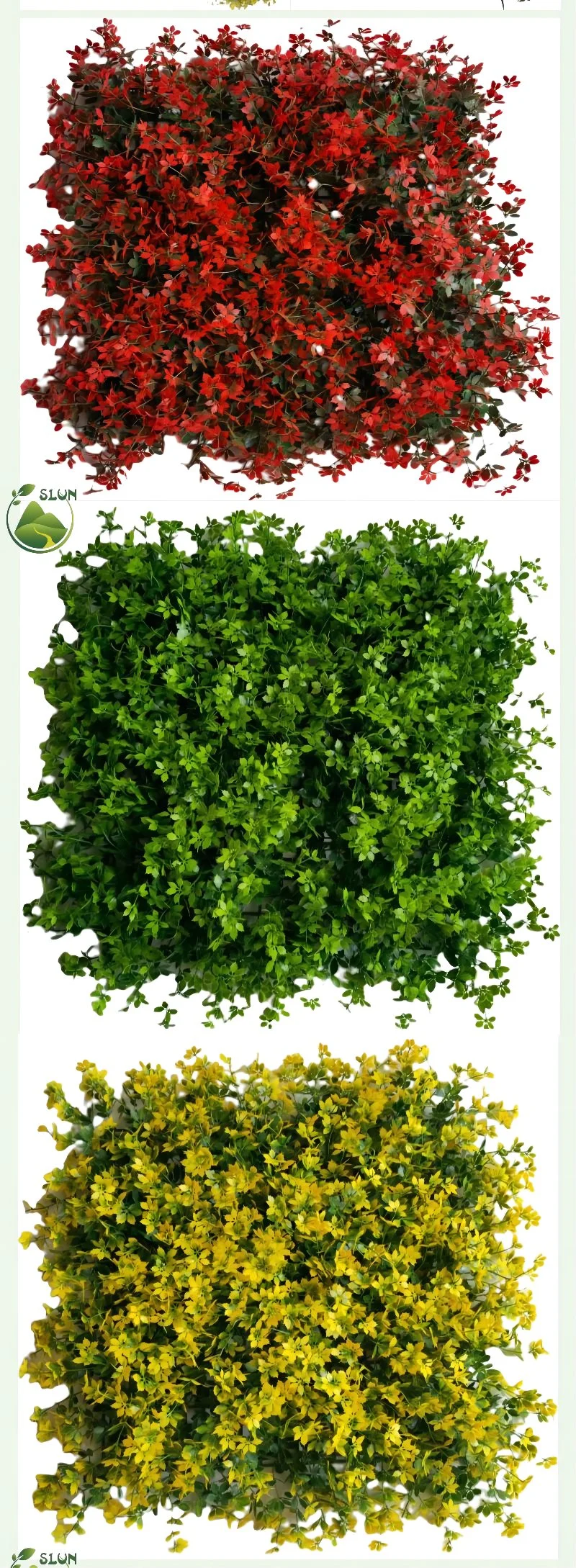 Customized Faux Artificial Hanging Grass Plants Wall Artificial Hedge Artificial Plants and Flowers