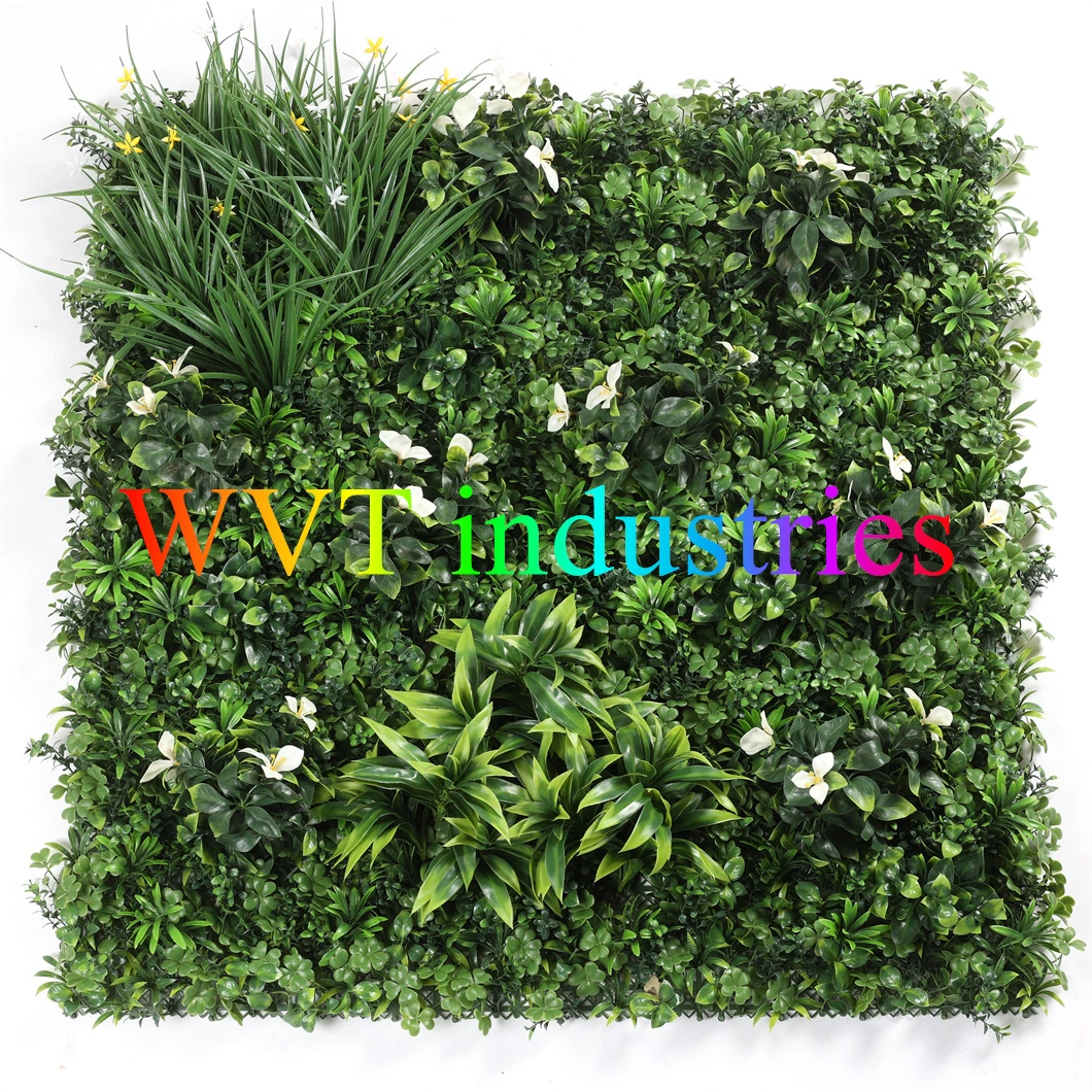 Anti UV Plastic IVY Foliage Faux Artificial Boxwood Vertical Garden Green Plant Wall Vines