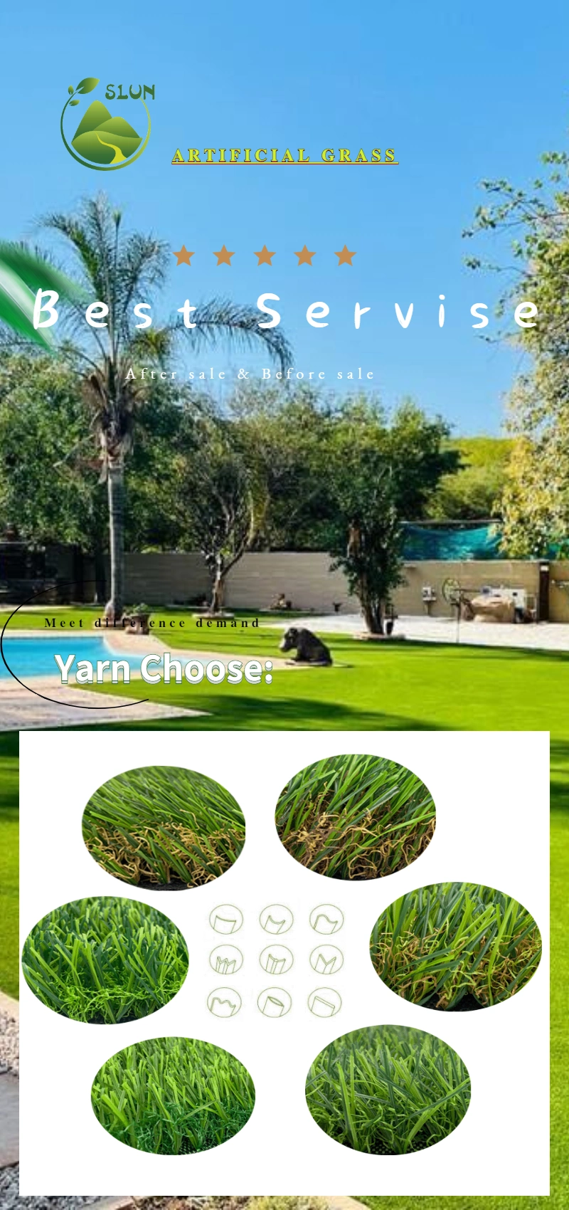 High Level Garden Office and School Outdoor Artificial Grass Outdoor Grass Carpet Artificial Grass Turf Artificial Grass Bush