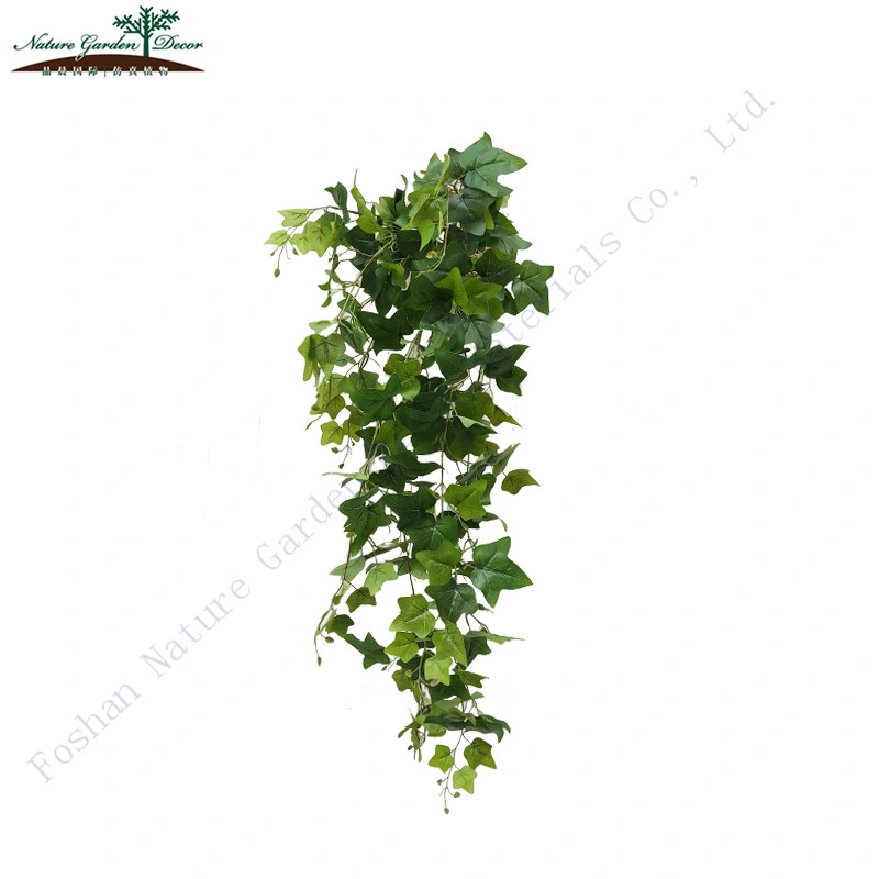 Cheap Faux Plastic Green Leaves Plant for Wall Decor Artificial Hanging Plant