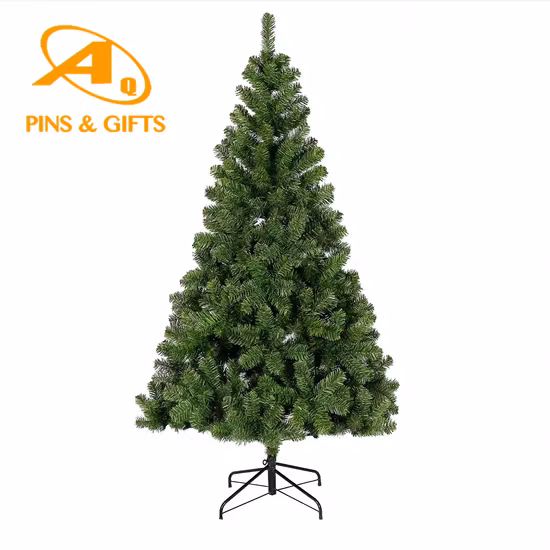 1.8m 6FT Prelit PVC Venta al por mayor Hojas artificiales Árbol de Navidad gigante con luces LED Personalizado 5FT 7FT Flocado PE Pino Navidad al aire libre Blanco Verde Navidad
