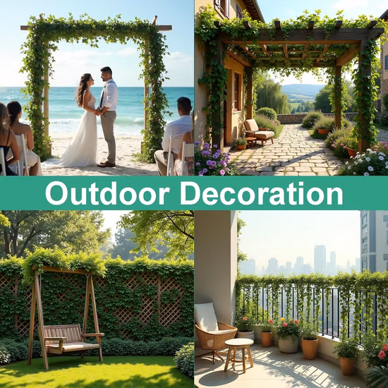 Fiesta de bodas de vides de hojas artificiales